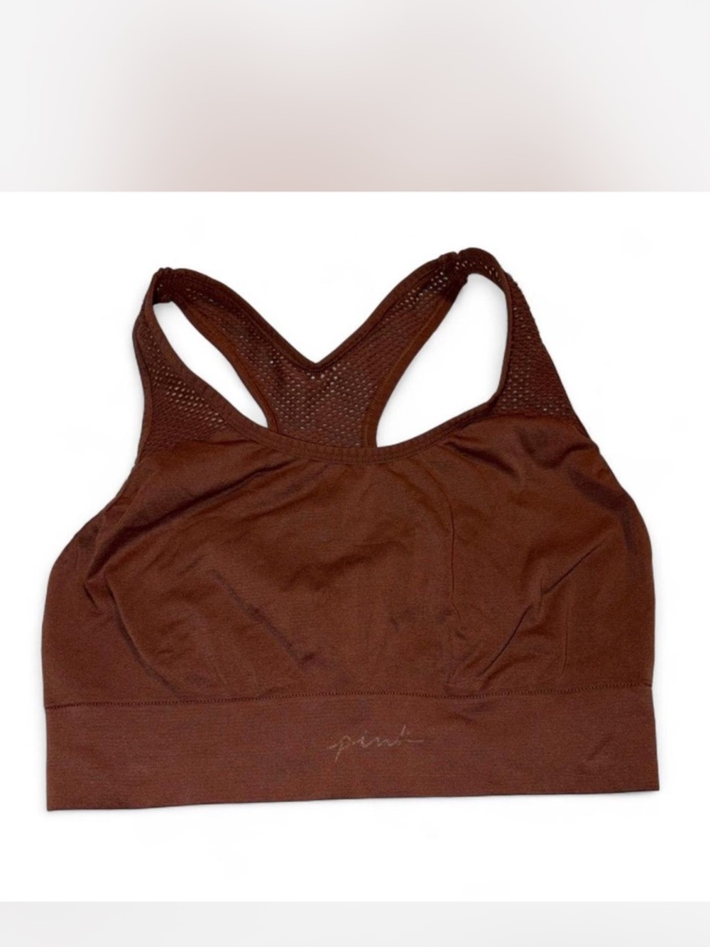 PINK Victoria's Secret Brown Seamless Racerback Bralette Lightly Lined